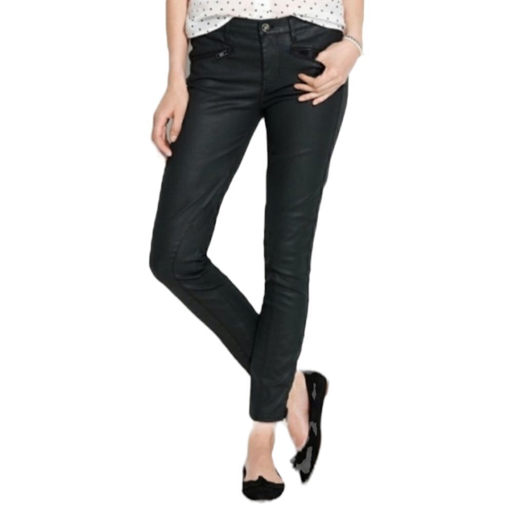 MADEWELL‎ black jeans skinny ankle coated motorcycle moto 24